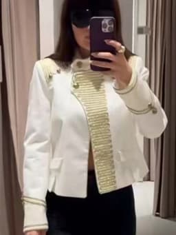 New Women's Napoleon Jacket Street Stand Collar Long Sleeve Buttons Short Jackets Chic 2026 Autumn Female Daily Outerwear