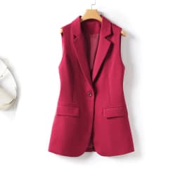 Simple and Elegant Women's Vest in a Suit Style, a One-Button Business Jacket for Spring and Autumn, Versatile and Slimming, Exuding Elegance