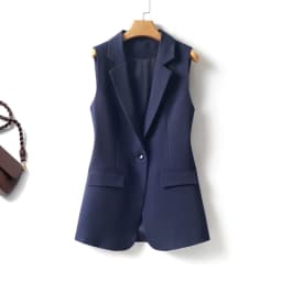 Simple and Elegant Women's Vest in a Suit Style, a One-Button Business Jacket for Spring and Autumn, Versatile and Slimming, Exuding Elegance