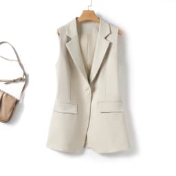 Simple and Elegant Women's Vest in a Suit Style, a One-Button Business Jacket for Spring and Autumn, Versatile and Slimming, Exuding Elegance
