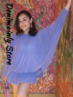 Boho Lace Up Women Mini Dress Loose Backless Round Neck Pleated Batwing Sleeve Dresses 2026 Summer Lady Vacation Party Robes New