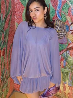Boho Lace Up Women Mini Dress Loose Backless Round Neck Pleated Batwing Sleeve Dresses 2026 Summer Lady Vacation Party Robes New