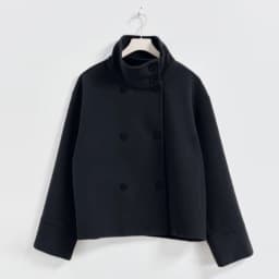 Chic High Neck Wool Coat Women Oversized Loose Short Jacket Asymmetric Button Design Warm Thick Streetwear Lady Daily Outer Coat