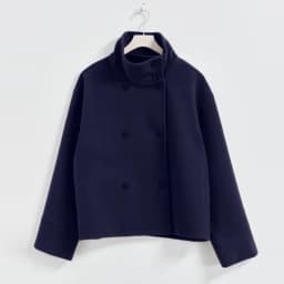 Chic High Neck Wool Coat Women Oversized Loose Short Jacket Asymmetric Button Design Warm Thick Streetwear Lady Daily Outer Coat