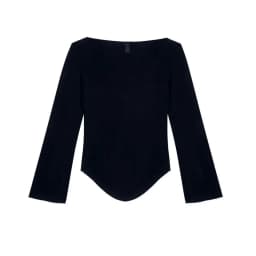Cou Three-Quarter Sleeve Top, Off-Shoulder Boat Neck Short Lace Design, Retro Bell Sleeves, Slim Fit, Flattering for a Hot Girl Look, Three-Quarter Sleeve Base Shirt, Pure Desire Style, Can Be Worn as an Inner or Outer Layer