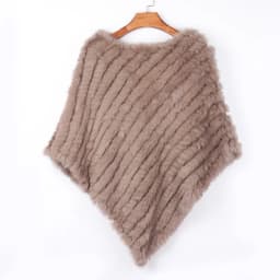 Women's Real Rabbit Fur Poncho Vest Natural Leather Winter Jacket Wrap Coat Shawl  Wedding Party Knitted Fur Vest Wholesale