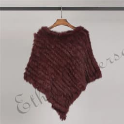 Women's Real Rabbit Fur Poncho Vest Natural Leather Winter Jacket Wrap Coat Shawl  Wedding Party Knitted Fur Vest Wholesale
