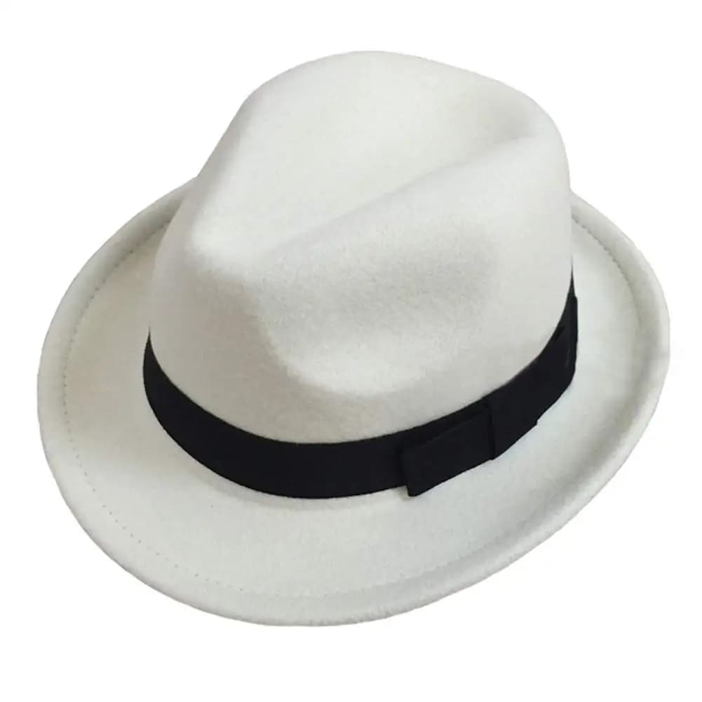 Michael Jackson Hat for Kids- Fedoras - White Smooth Criminal Hat- for impersonator halloween