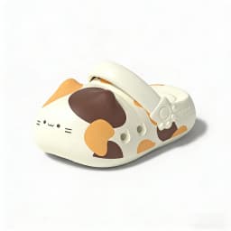 Unisex Size 36-45 Cute Calico Cat Paw Clogs for Women Men Platform Kitten Shoes with Paw Print Bottom Non-slip Eva Beach Slipper