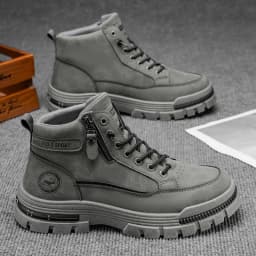 Men's Workwear High-Top Boots | Non-Slip Lace-Up Outdoor Sneakers