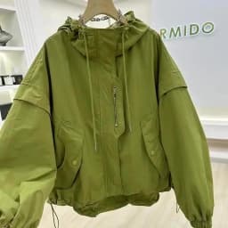 Summer Women Thin Jacket 2026 New Casual Short Jacket Top Loose Breathable Drawstring windbreaker Hooded Sun Protection Clothes