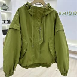 Summer Women Thin Jacket 2026 New Casual Short Jacket Top Loose Breathable Drawstring windbreaker Hooded Sun Protection Clothes
