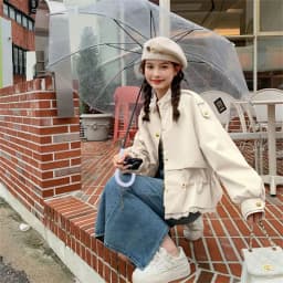 2026 Autumn New Short Windbreaker Jackets Women Trench Coat Female Casual Korean Fashion High-end All-match Outerwear Top Lady