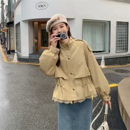 2026 Autumn New Short Windbreaker Jackets Women Trench Coat Female Casual Korean Fashion High-end All-match Outerwear Top Lady