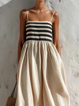 Women's Elegant Spaghetti Strap Square Collar Party Dress Summer Sleeveless Backless Striped Print Patchwork Ladies Maxi Dress