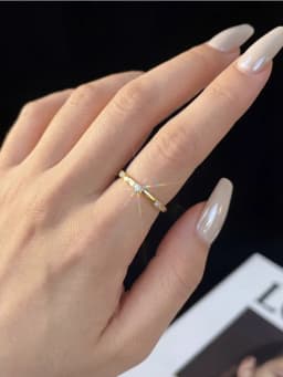 Real Moissanite Diamond Simple Round Shiny Stacked Ring For Women Party 925 Sterling Silver Luxury Personalized Fine Jewelry