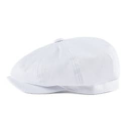 BOTVELA Newsboy Cap Men's White Twill Cotton Hat Women's Baker Boy Caps Retro Big Headpiece Large Hat Cabbie Apple Beret Driver