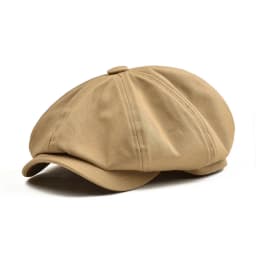 BOTVELA Newsboy Cap Men's White Twill Cotton Hat Women's Baker Boy Caps Retro Big Headpiece Large Hat Cabbie Apple Beret Driver