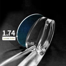 1.74 Single Vision High Refractive Index Aspheric Optical Eyeglasses Prescription Lenses Anti-Scratch and Radiation