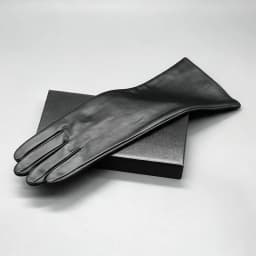 Men's 40cm Long Gloves Made of First-Layer Sheepskin, Thin Style for Spring and Autumn, Fashionable and Versatile for Parties, Touch Screen Compatible