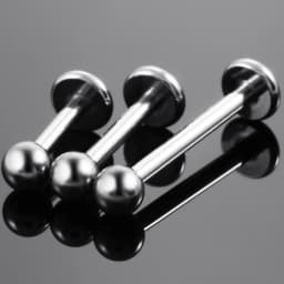 50Pcs Wholesale Implant Grade Titanium Labret Piercing Externally Threaded Lip Stud Earring 4/6/8/10/12mm Ear Cartilage Piercing