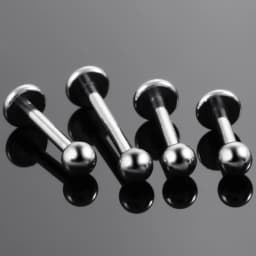 50Pcs Wholesale Implant Grade Titanium Labret Piercing Externally Threaded Lip Stud Earring 4/6/8/10/12mm Ear Cartilage Piercing