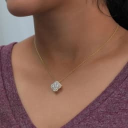 Lnkry Exquisite Clover Flower Pendant Necklace Certified 3mm&1.1mm&0.9mm Moissanite Diamond Necklace For Women Girls Jewelry