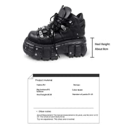 New Women Shoes Punk Style Lace-up Heel Height 8CM Platform Shoes Woman Gothic Ankle Rock Boots Metal Decor Women Sneakers 2026