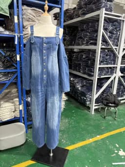Sexy Off Shoulder Denim Overall Jumpsuit Pockets Wide Leg Playsuit