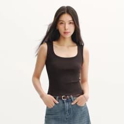 Semir Womens Tank Top 2026 Short U Neck Solid Cool Feeling Slim Basic Casual Versatile Daily Wear