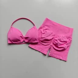 Yoga Set for Women, Fitness, Breathable, Quick Drying Training, Beautiful Back, Gathered Underwear, High Waist, Hip Lifting Shor