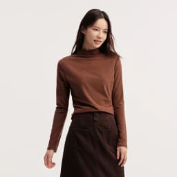 Semir Women Tshirt Thermal Antibacterial Half Turtleneck Solid Slim Fit Long Sleeve 2026 Everyday Layering Base Top