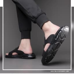 New Luxury Men's Genuine Leather Sandals Classic Roman Men Shoes Slippers Soft Comfortable Men Non-slip Walking Slippers Footwea