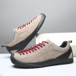 Outdoor Men's Hiking Shoes British-Style Leather Low-Cut Sneakers Comfortable Couple Hiking Travel Multifunctional Casual Shoes