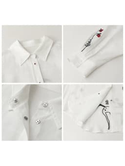 CHIC VEN Fashion Women Shirt White Single-breasted Loose Casual Long Sleeve Pony Embroidered Female Blouses Spring Summer 2026