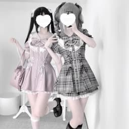 College-Style Retro Gray Plaid Shirt Dress for Women, Summer Sweet Little Girl's Bow Lace Waist-Cinching Short Dress