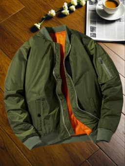 Men's Autumn Winter Top with Zipper Design Multiple Detail Design Three Colors Available Casual Fashion Upperwear Jacket