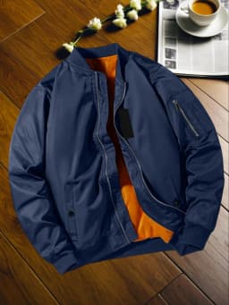 Men's Autumn Winter Top with Zipper Design Multiple Detail Design Three Colors Available Casual Fashion Upperwear Jacket