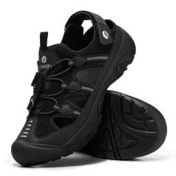 FitVille Men's Sandals Wide Closed Hiking Sandal Arch Support Plantar Fasciitis Quick-dry Non-Slip Summer Beach Shoes for Men