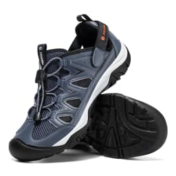 FitVille Men's Sandals Wide Closed Hiking Sandal Arch Support Plantar Fasciitis Quick-dry Non-Slip Summer Beach Shoes for Men