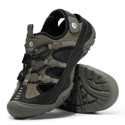 FitVille Men's Sandals Wide Closed Hiking Sandal Arch Support Plantar Fasciitis Quick-dry Non-Slip Summer Beach Shoes for Men