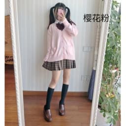 Japan school sweater Spring and autumn 100% V-neck cotton knitted sweater JK uniforms cardigan multicolor girls student cosplay