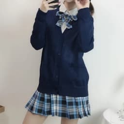 Japan school sweater Spring and autumn 100% V-neck cotton knitted sweater JK uniforms cardigan multicolor girls student cosplay
