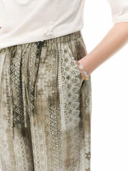 DUSHU Women 2026 Summer New Vacation Style Linen Blend Wide Leg Pants Loose Casual Straight Trousers Figure-Friendly Multi-Size
