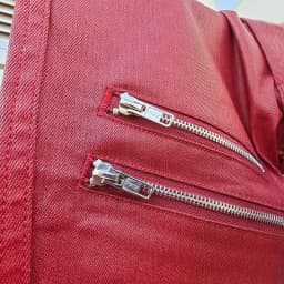 2026 fashionable erd liquid metal coated jeans brushed wax pants hot style high street luxury style black and red