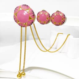 GZJPEI Boho Long Chain Necklace Enamel Earring Elegant Enamel Pendant Winter Sweater Chain For Women Birthday Jewelry Gift 2026