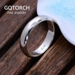 Custom Engrave Real Pure 925 Sterling Silver Rings For Women And Men Simple Couple Ring Smooth Wedding Band For Lovers Jewelry