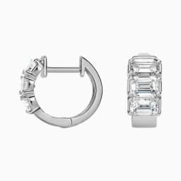 Lnkry Certified 0.8ct Emerald Cut Moissanite Earring Exquisite 14k Gold Filled Circel Earrings For Women Brilliant Wedding Jewel
