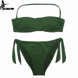 EONAR Bandeau Bikinis Women Swimsuit Push Up Brazilian Bikini Set Swimwear Female Bathing Suits Maillot De Bain Swimming