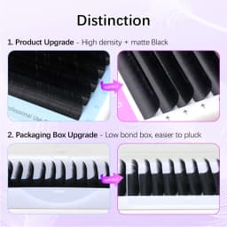 10 Cases/Lot Super Matte Black False Eyelashes Extension Soft Natural Cashmere Eyelash Premium Mega Volume Classic Lash Wholesal